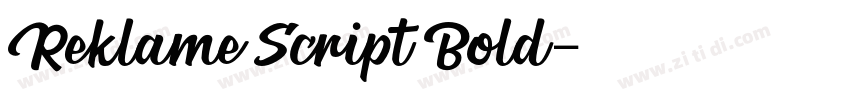 Reklame Script Bold字体转换